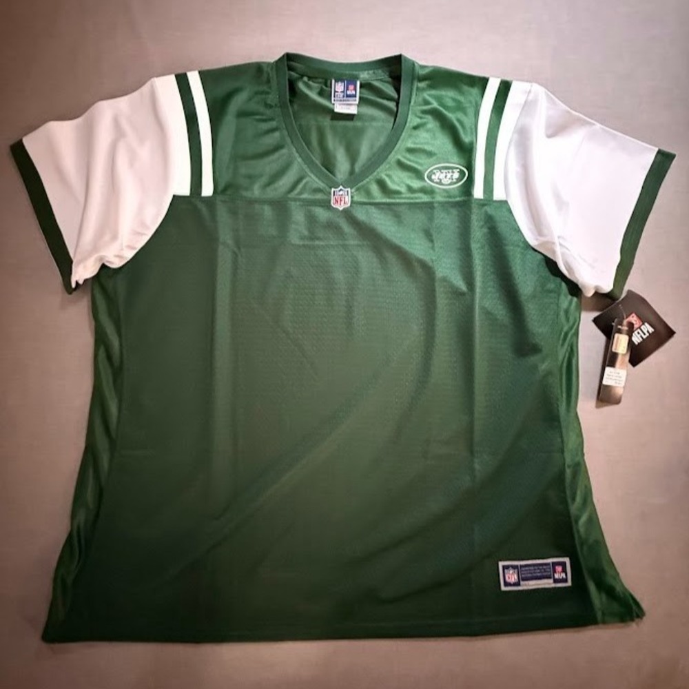New York Jets Pro Line NFL Jersey‎ Womens 4XL Green Blank Pullover Short Sleeve.